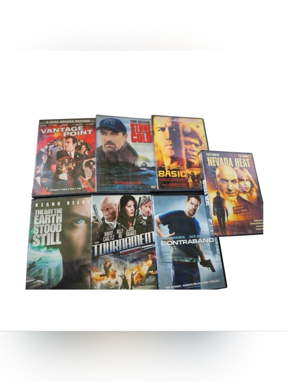 7pc Action Movie DVD - Stone Cold, Contraband, Etc